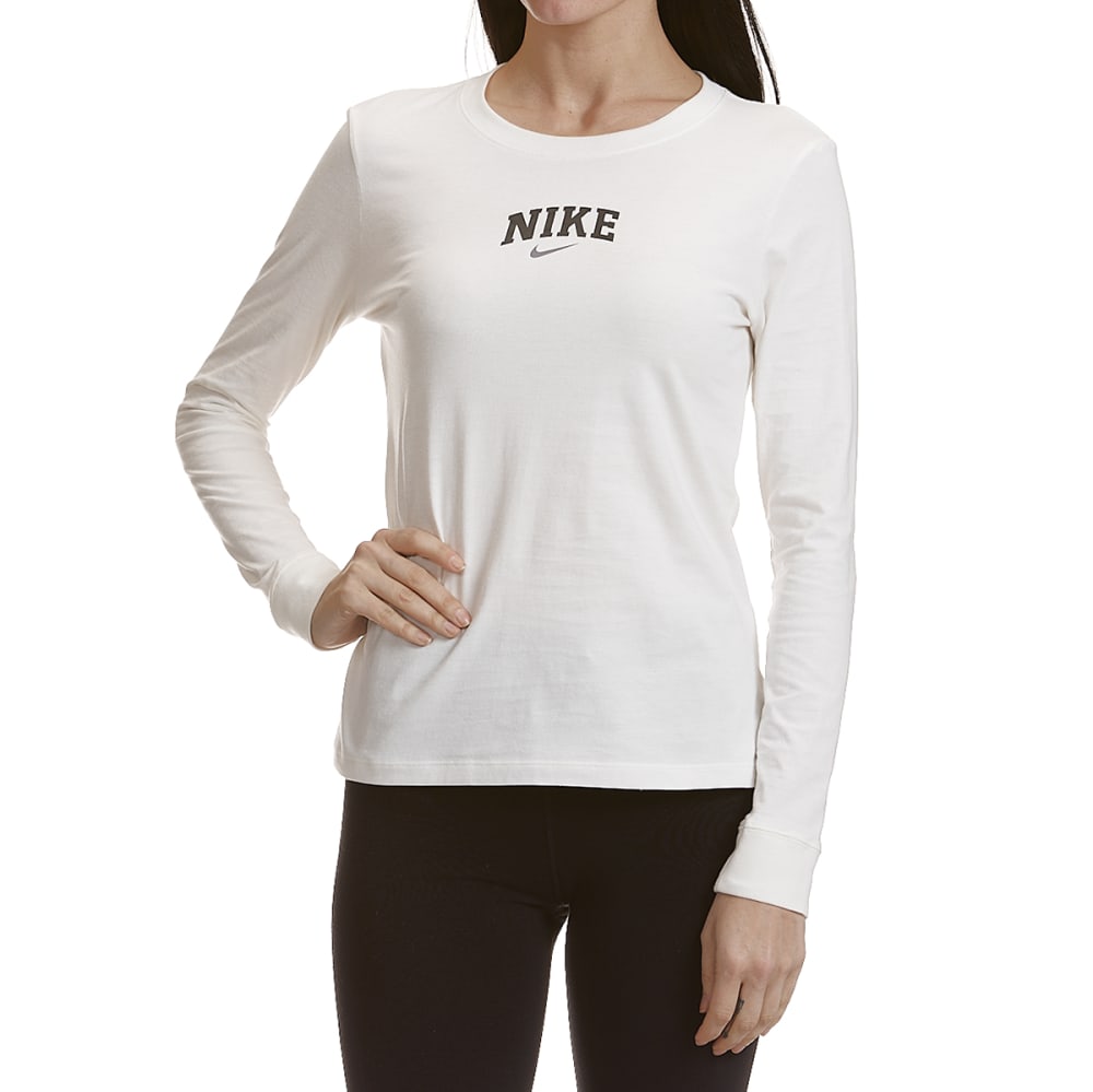 NIKE Women's Varsity Crew Neck Long-Sleeve Tee S