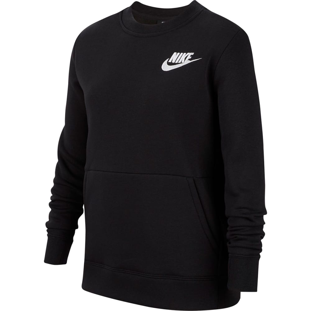 NIKE Girls' Crew Neck Pullover Fleece Top S