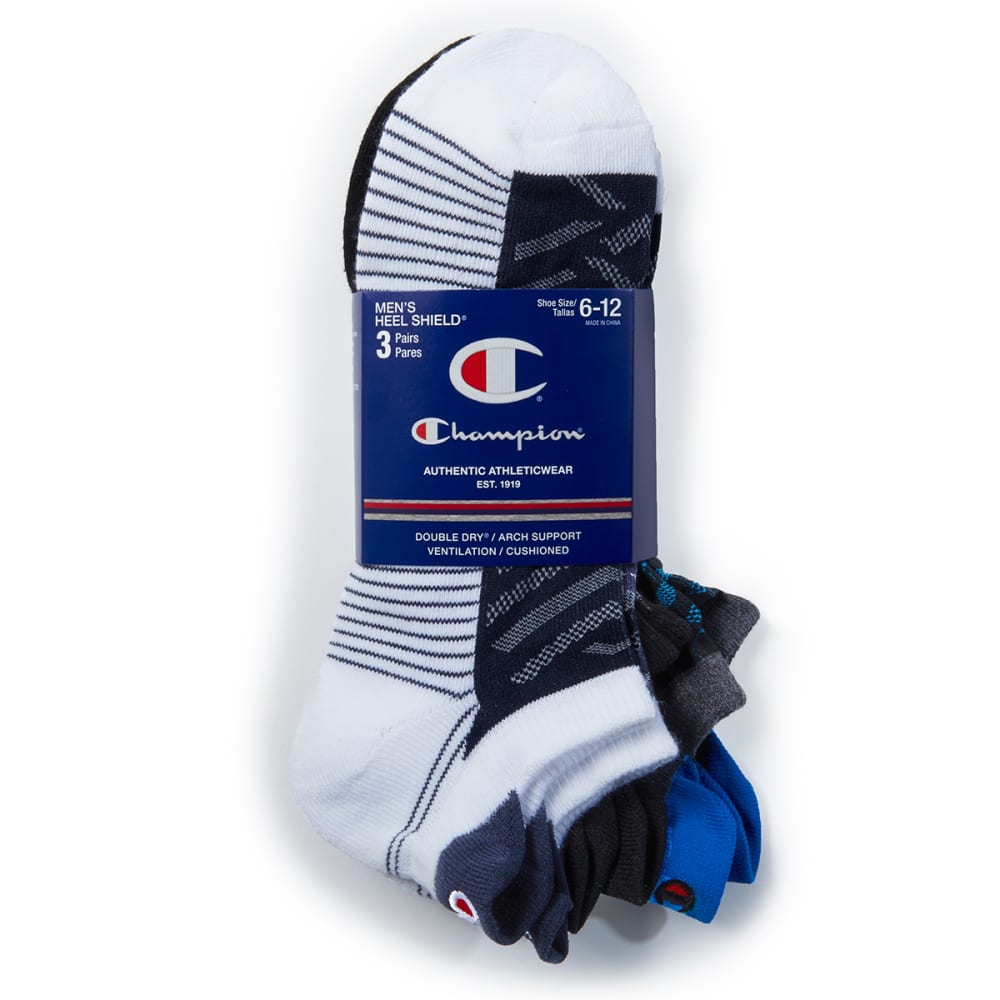 CHAMPION Men's Low-Cut Heel Shield Socks, 3 Pack - Bob’s Stores