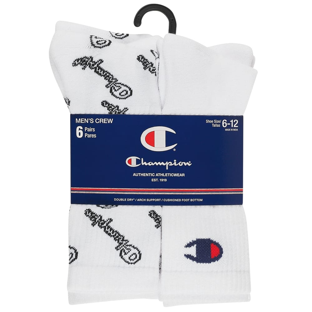 Men's Logo Crew Socks - 6 Pack