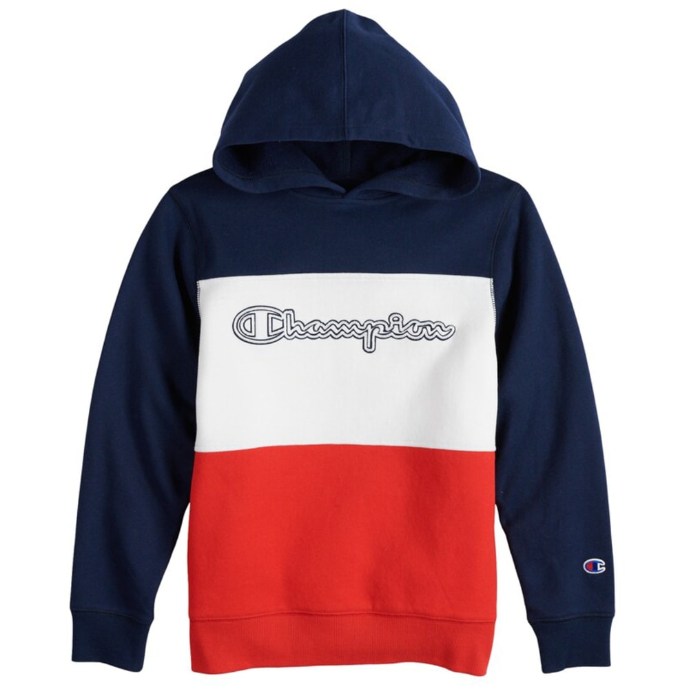 CHAMPION Boys' Fleece Color-Blocked Hoodie S
