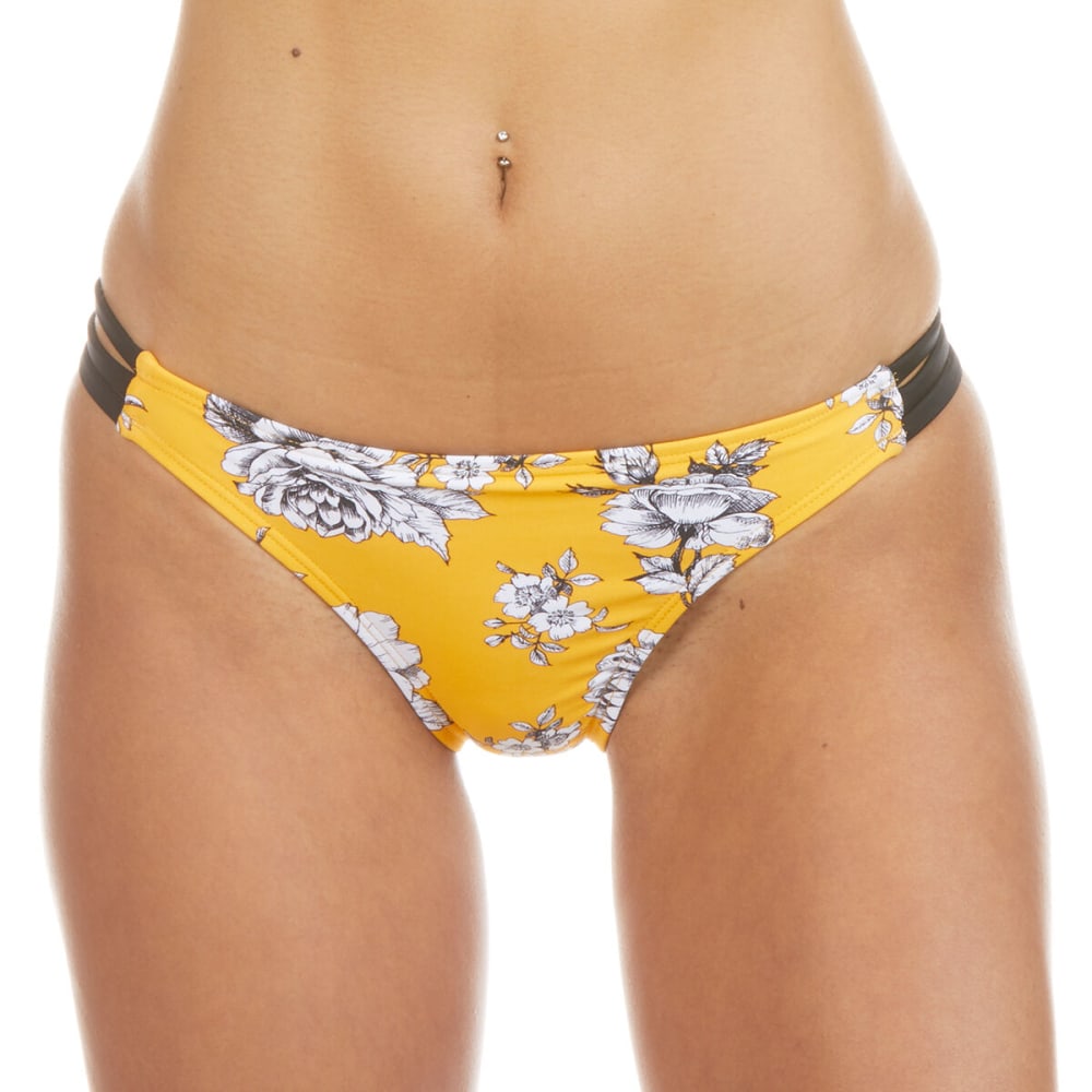 INDIGO REIN Juniors' Tropical Floral Retro Swim Bottoms S