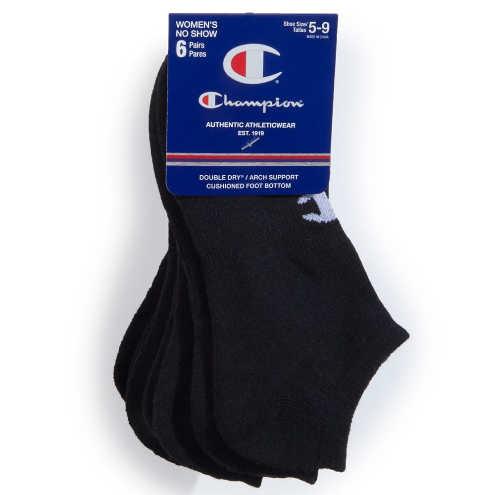 CHAMPION Women's Super No Show Socks, 6 Pack - Bob’s Stores