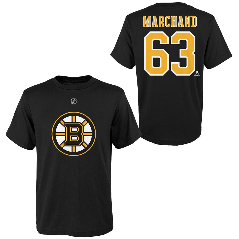 BOSTON BRUINS Boy's Short-Sleeve Marchand Name and Number Tee M