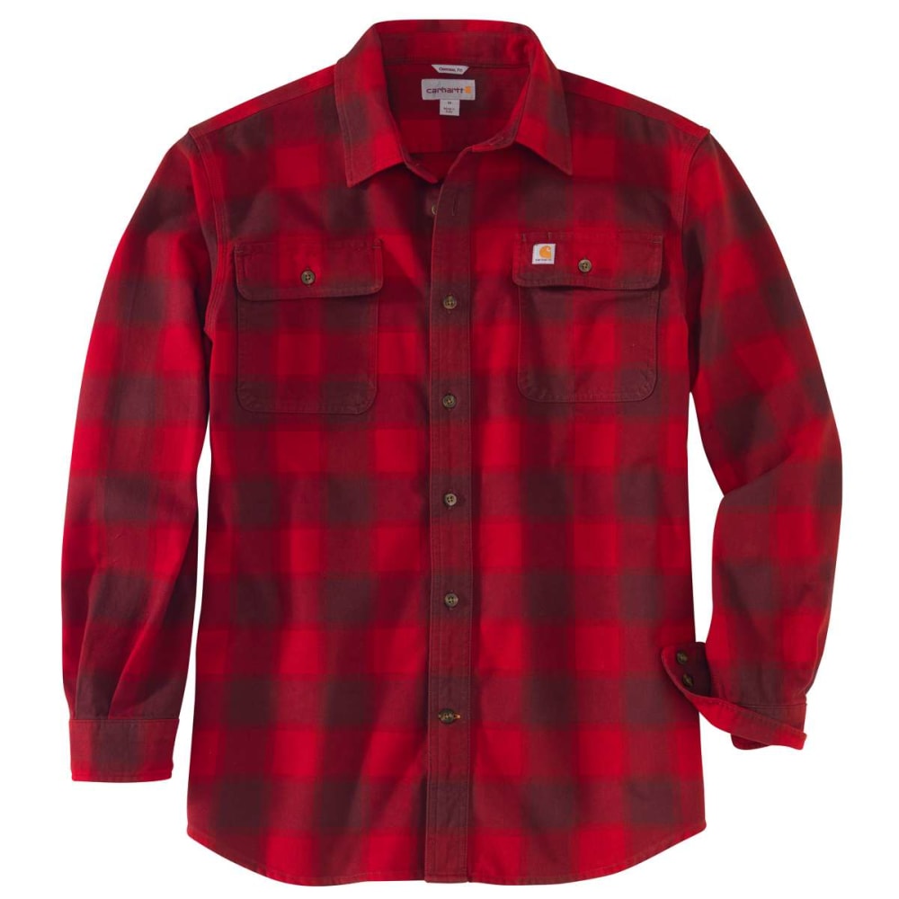 Carhartt Men S Hubbard Flannel Long Sleeve Shirt Extended Sizes Bob