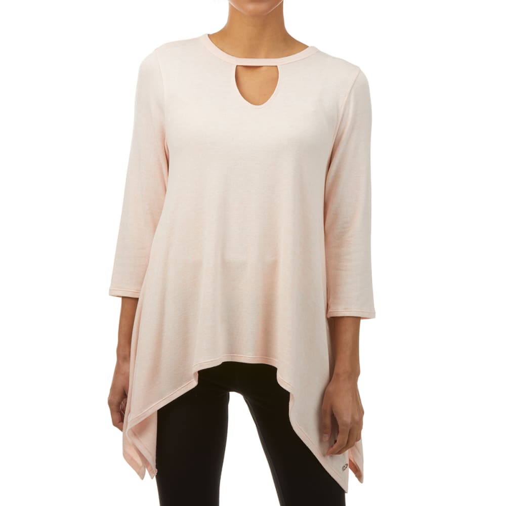 CALVIN KLEIN PERFORMANCE Women's Keyhole Neck Sharkbite Pullover Top S
