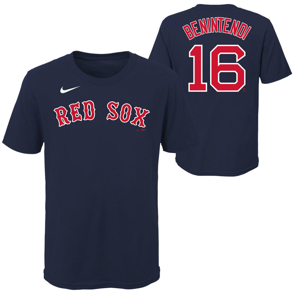 BOSTON RED SOX Boys' (8-20) Nike #16 Benintendi Name & Number Tee S