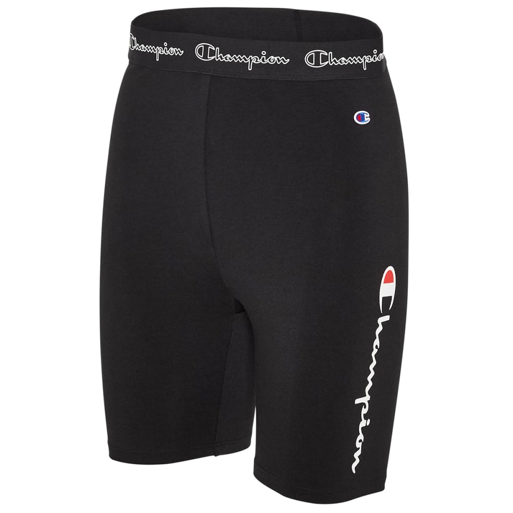 CHAMPION Women's Authentic Double Dry Logo Bike Shorts S