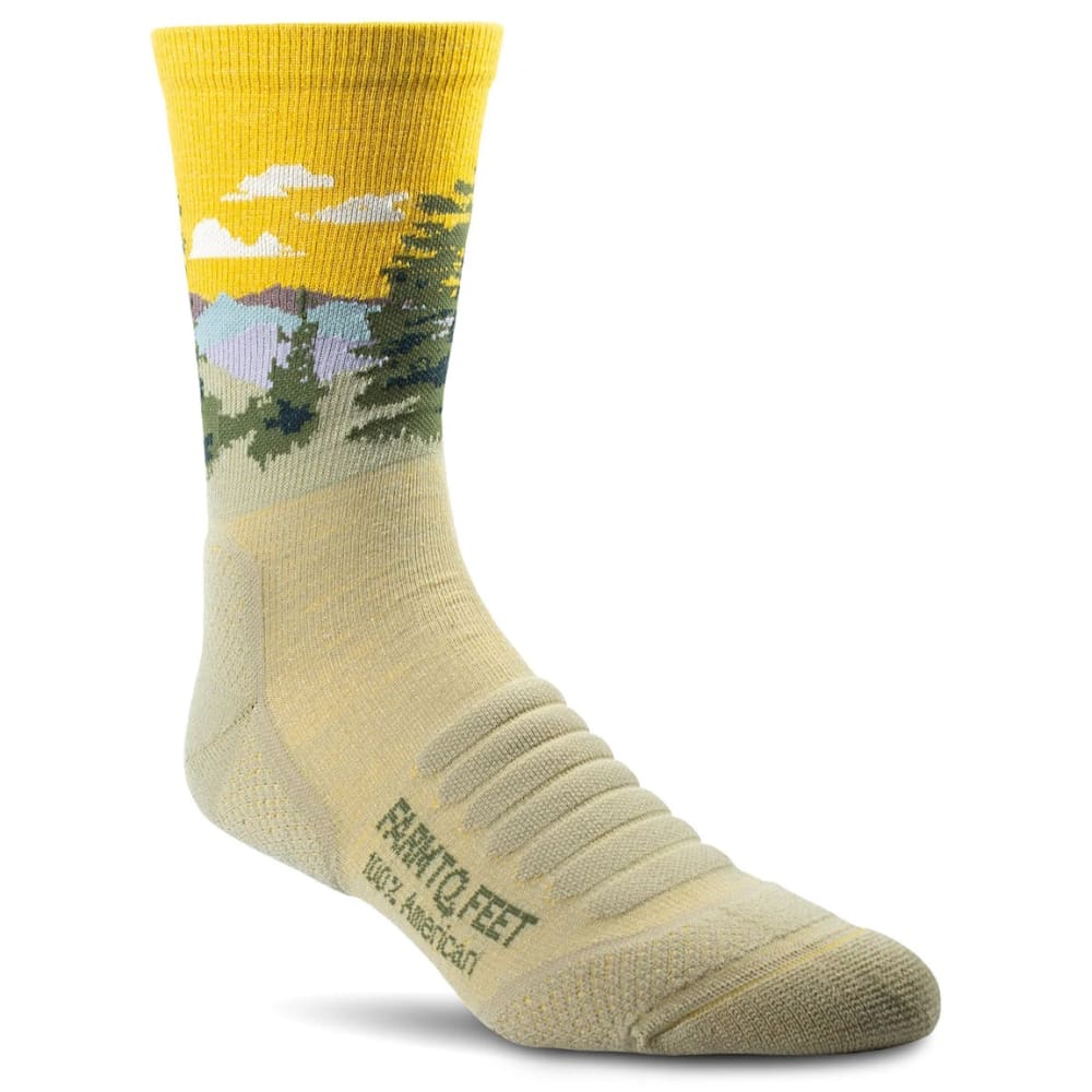 FARM TO FEET Men's Cascade Locks 3/4 Crew Socks M