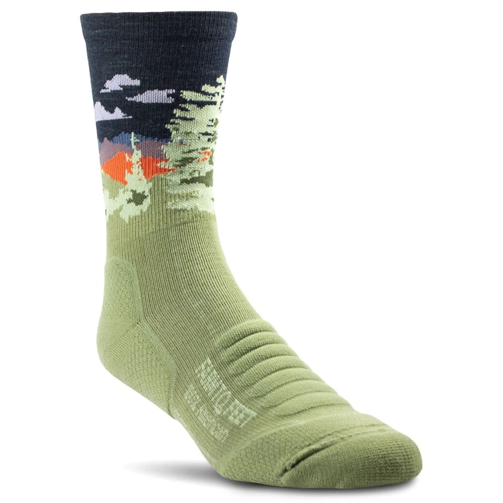 FARM TO FEET Men's Cascade Locks 3/4 Crew Socks M