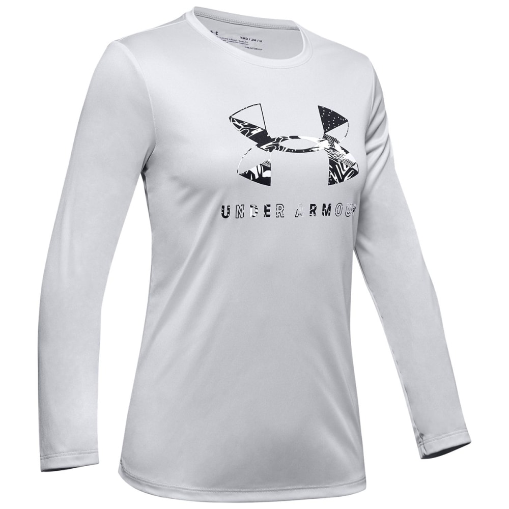 UNDER ARMOUR Girls' UA Tech Big Logo Long-Sleeve Tee S