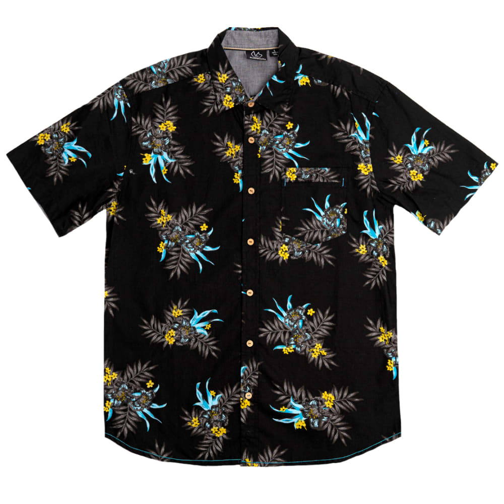 BURNSIDE Men's Truth Button-Up Short Sleeve Shirt S