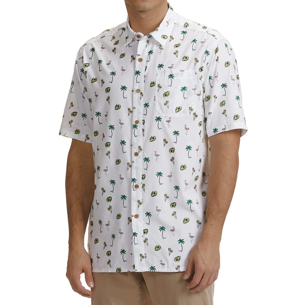 BURNSIDE Men's Florida Woven Short-Sleeve Shirt S