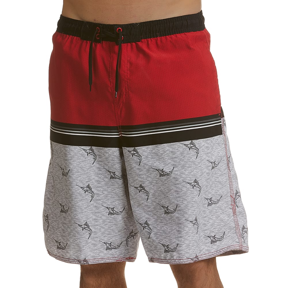 BURNSIDE Men's Go Fish Swim Shorts M