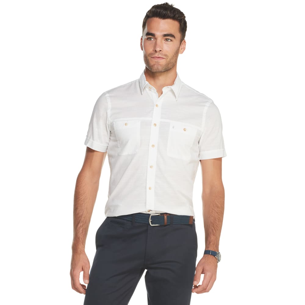 IZOD Men's Dockside Button-Down Short Sleeve Shirt M