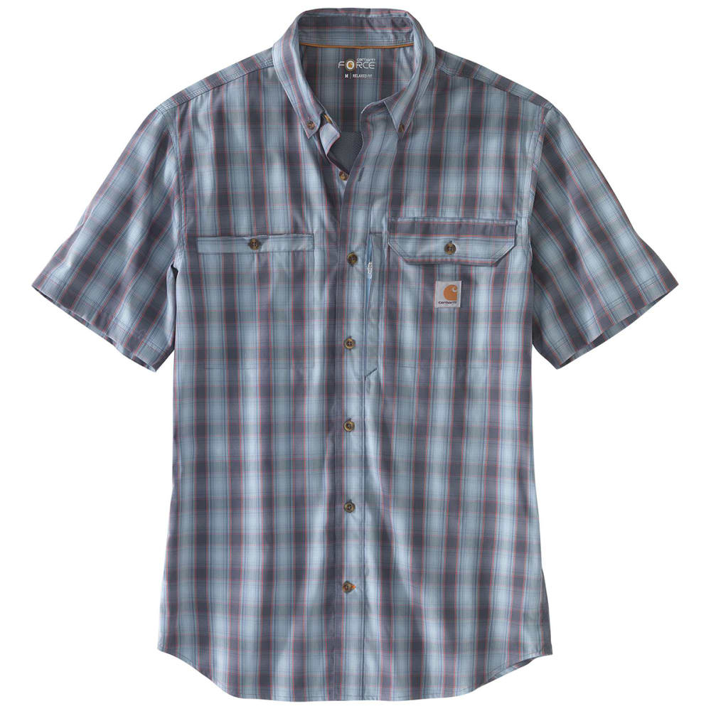 CARHARTT Men's Force Ridgefield Plaid Short-Sleeve Shirt M