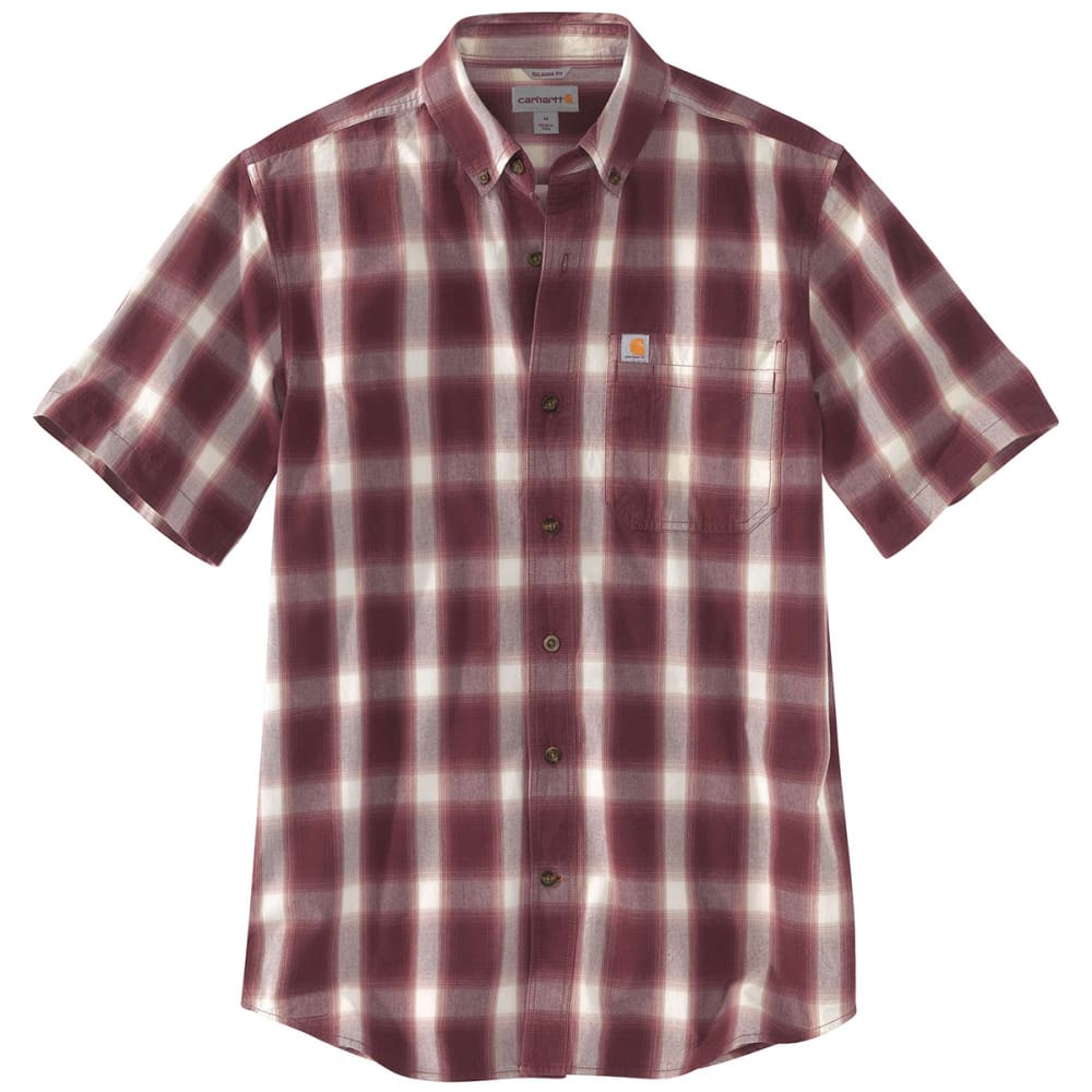 CARHARTT Men's Essential Plaid Button-Down Short-Sleeve Shirt S