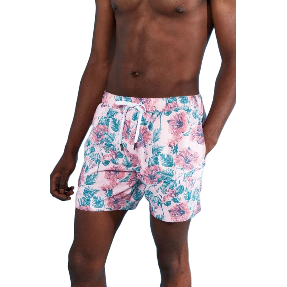 JACK WILLS Men's Blakeshall Mid-Length Palm Print Swim Short XS