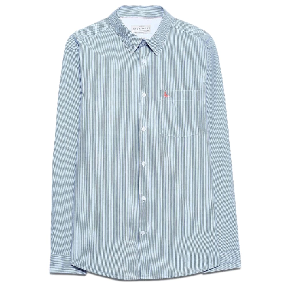 JACK WILLS Men's Abertham Classic Poplin Stripe Shirt S