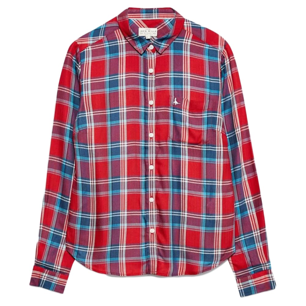 JACK WILLS Women's Tilly Drapey Checked Shirt 4