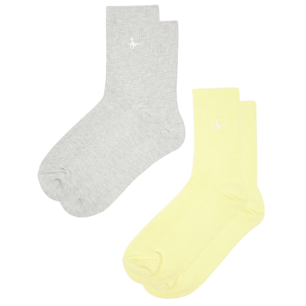 JACK WILLS Women's Pointon Ribbed Socks, 2 Pack ONE SIZE