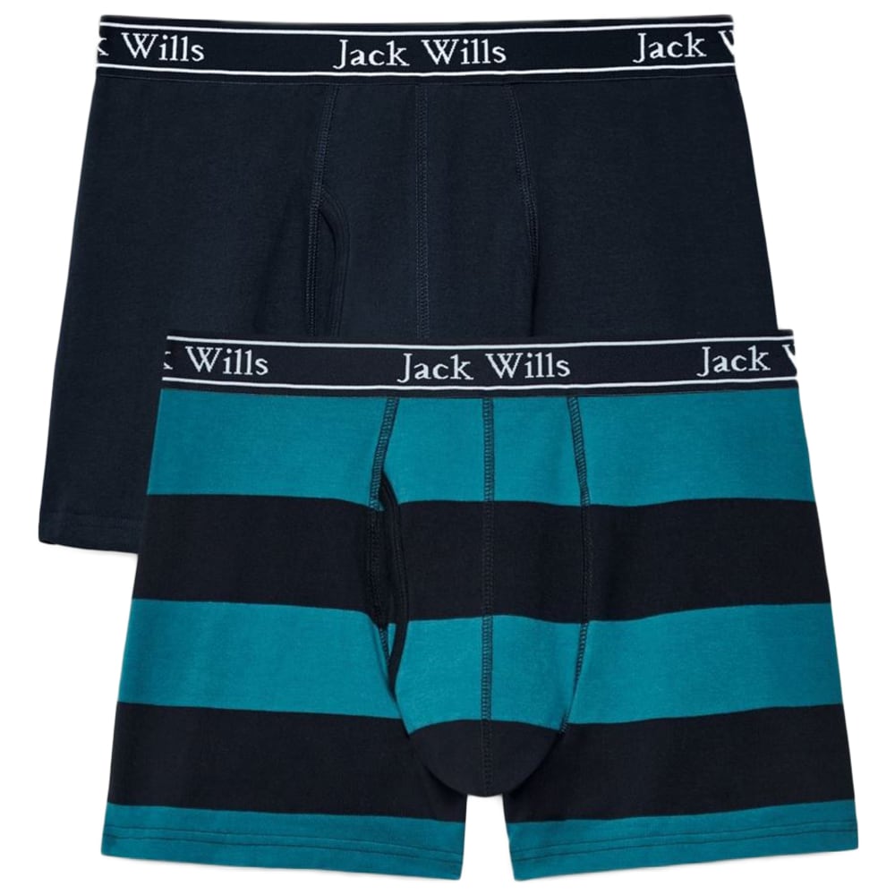 JACK WILLS Men's Chetwood Fine Stripe Boxer Short Set, 2 Pack XS