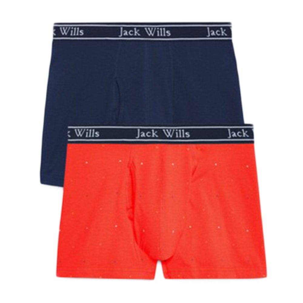 JACK WILLS Men's Chetwood Triangle Print Boxer Shorts Set, 2-Pack XS