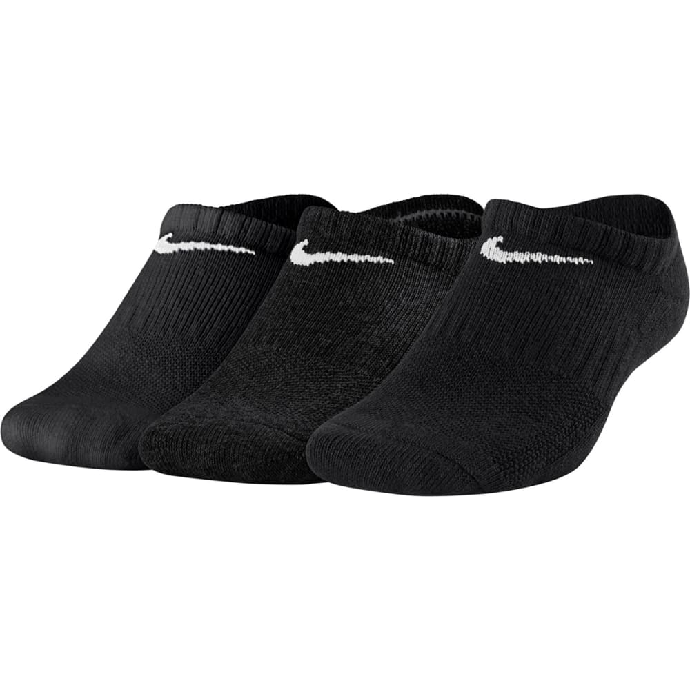 NIKE Kids' Cushioned No-Show Socks, 3 Pack M