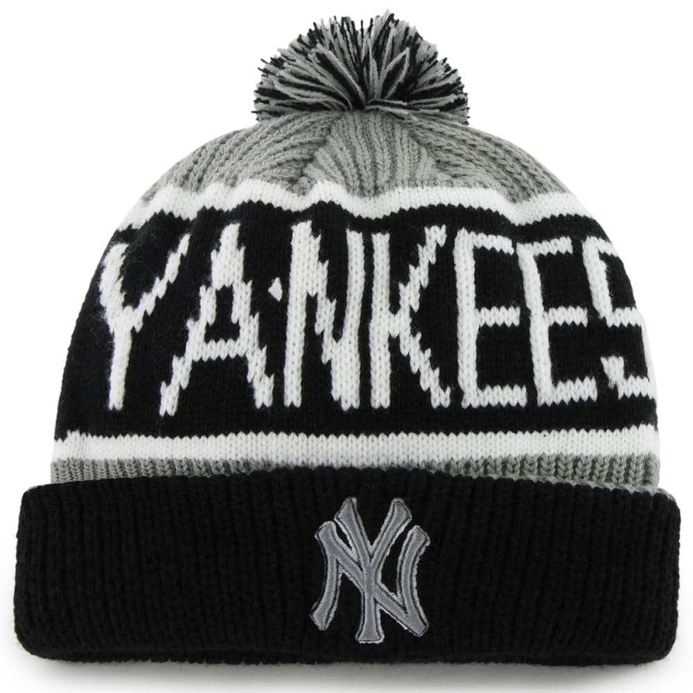 NEW YORK YANKEES Men's Calgary Cuff Knit Hat with Pom ONE SIZE