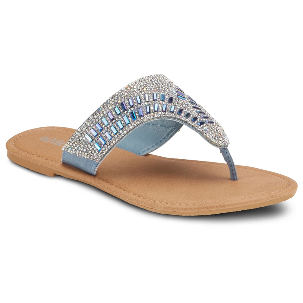 OLIVIA MILLER Women’s M2M Rhinestone Embellished Sandals - Bob’s Stores