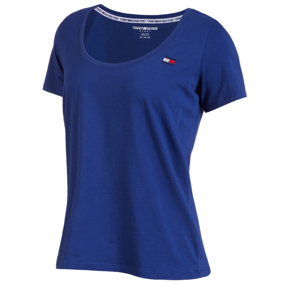 TOMMY HILFIGER SPORT Women's Scoop-Neck Tee S