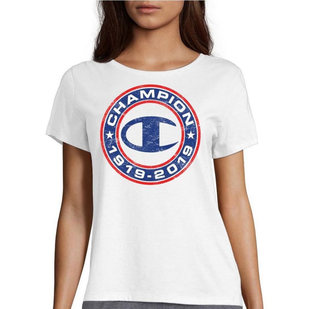 CHAMPION Women's 1919-2019 Anniversary Short-Sleeve Tee XS