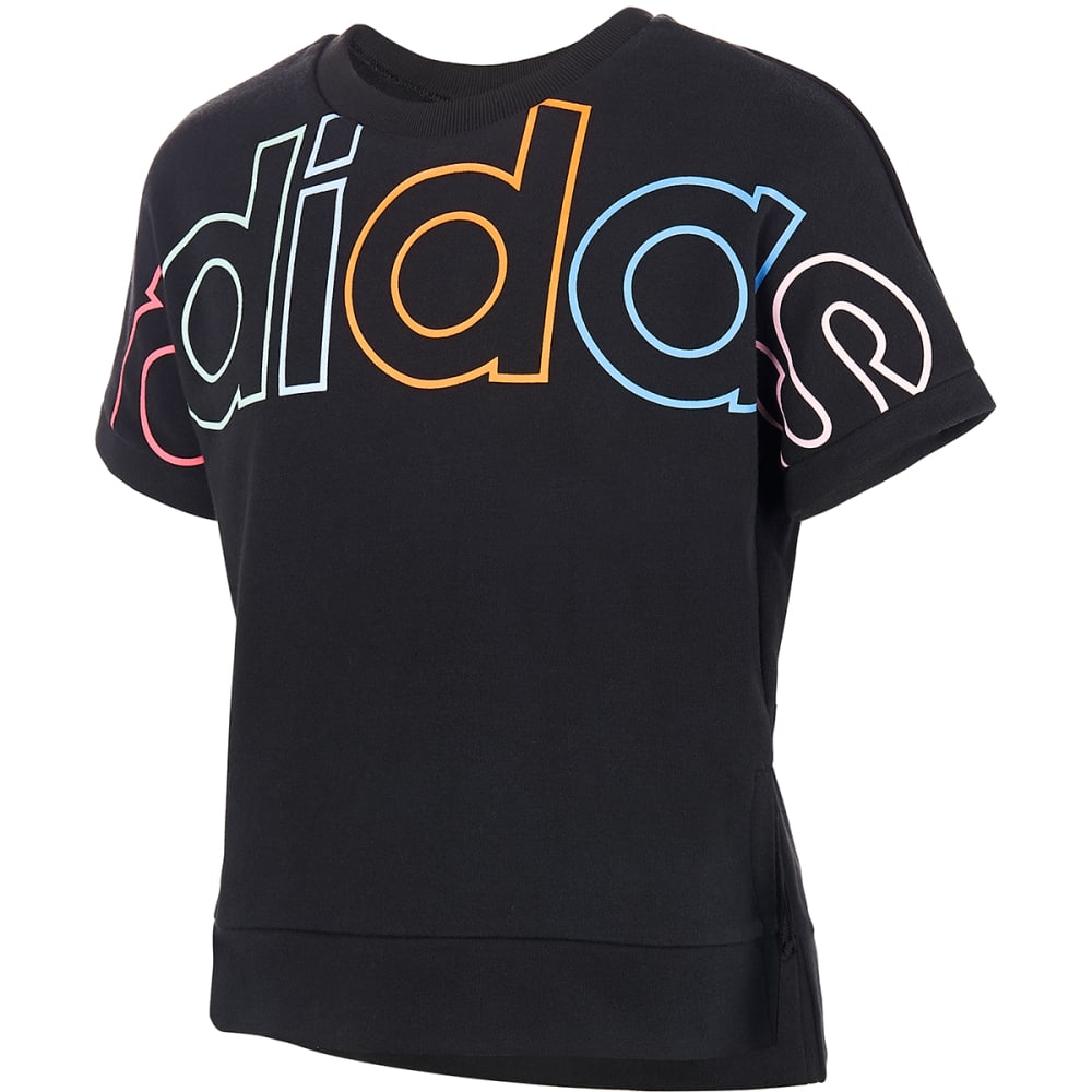 ADIDAS Girls' 7-16 Exploded Outline Short-Sleeve Tee S