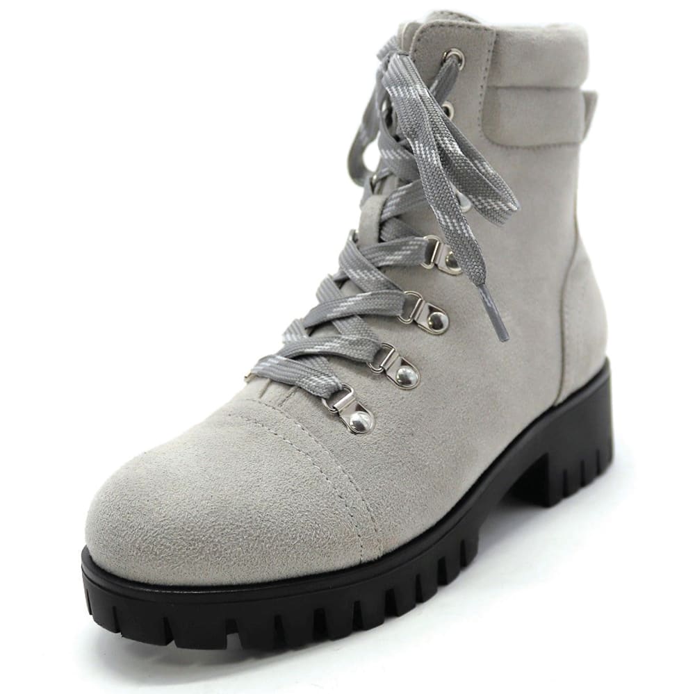 WILD DIVA Women's LAKE-16 Lace Up Ankle Boots 5.5