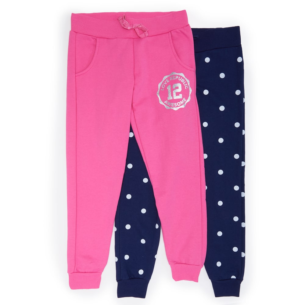 LOVE REPUBLIC Girls' 7-16 2-Pack Fleece Jogger 7-8X
