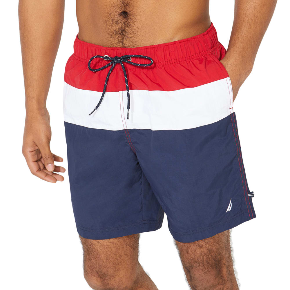 NAUTICA Men's Tri-Block Quick-Dry Swim Trunks - Bob’s Stores