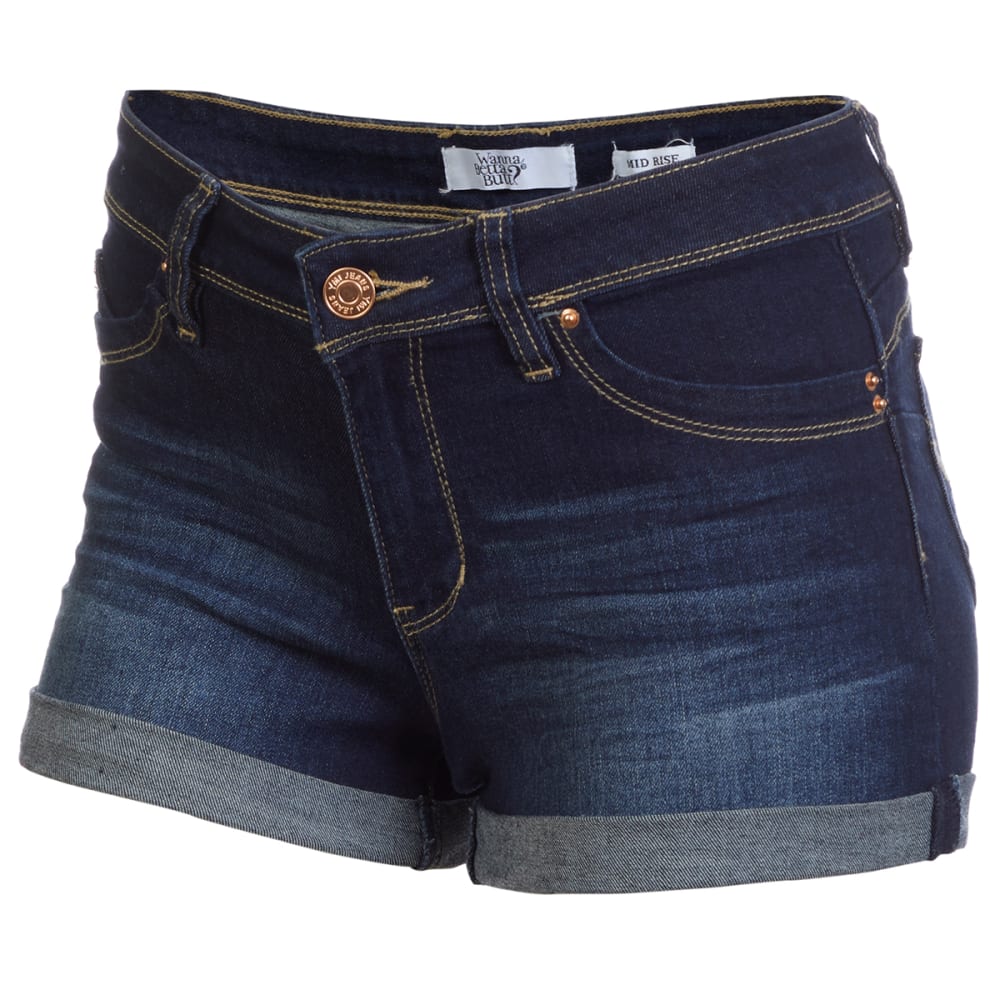 YMI Juniors' Mid-Rise 1-Button Cuffed Hem Shorts - Bob’s Stores