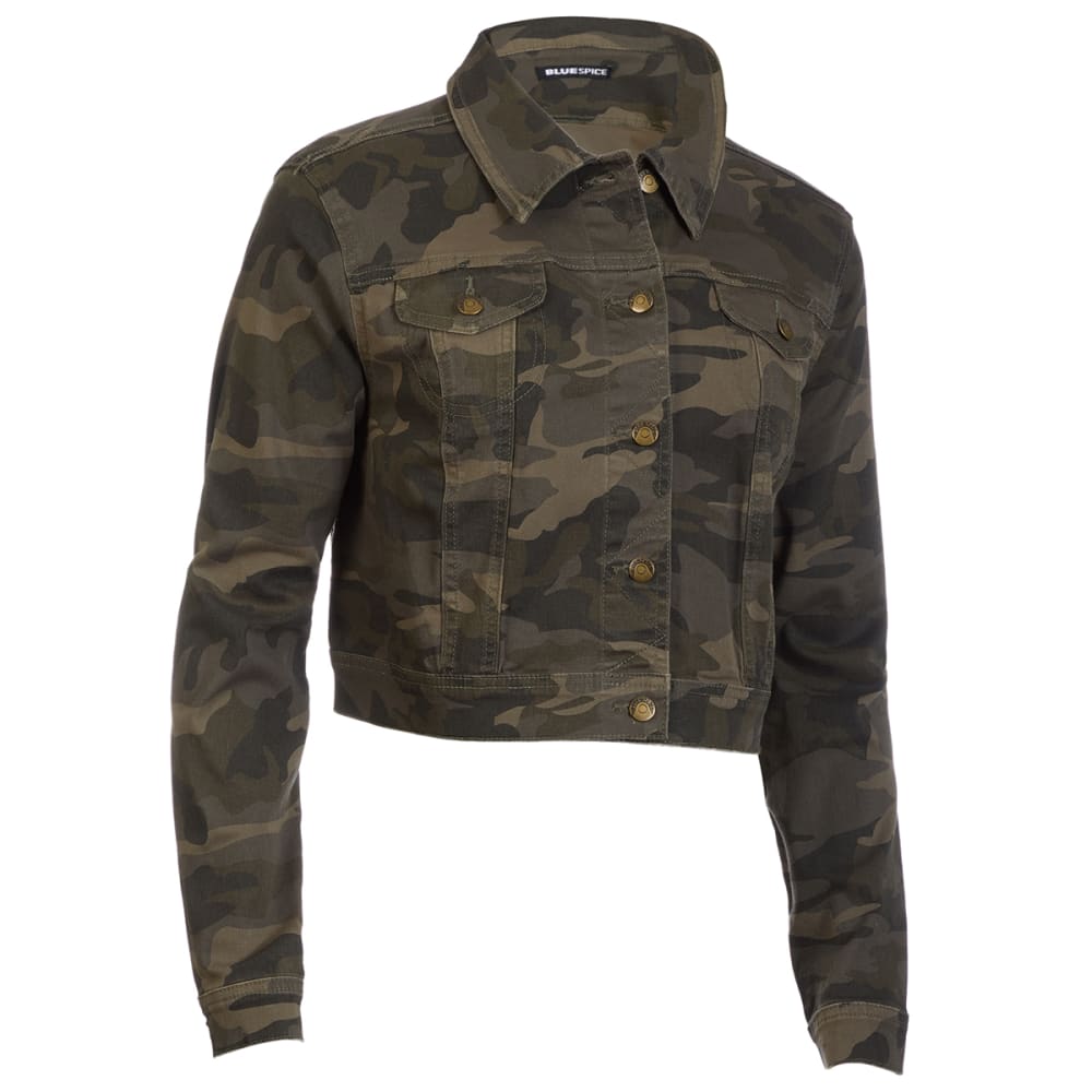 BLUE SPICE Juniors' Twill Camo Jacket S