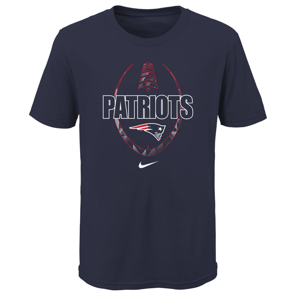 NIKE Kids' New England Patriots Icon Short Sleeve Tee S