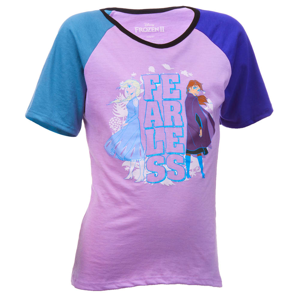 DISNEY FROZEN Big Girls' Short-Sleeve Frozen Fearless Tee 10-12