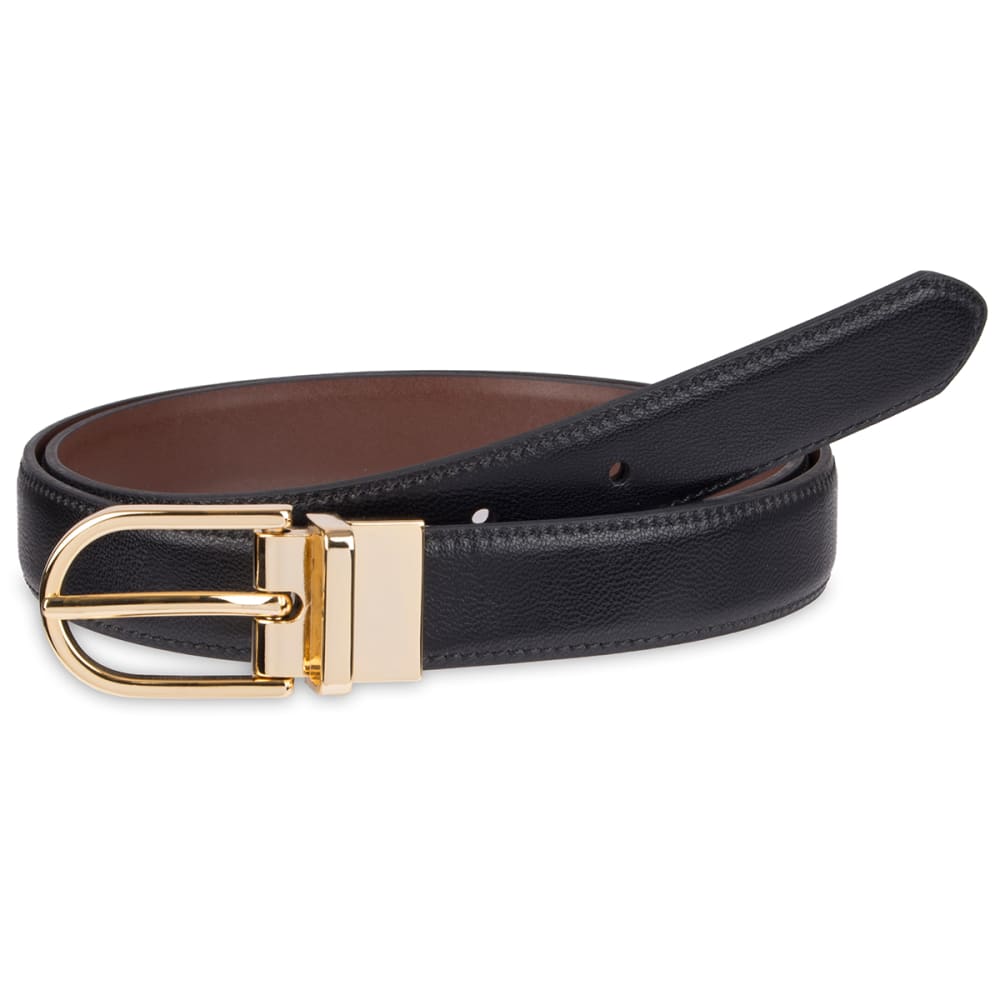 EXACT FIT Women's Reversible Faux Leather Belt M