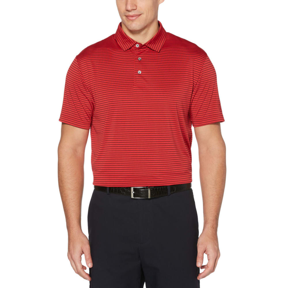 PGA TOUR Men's Striped Golf Polo S