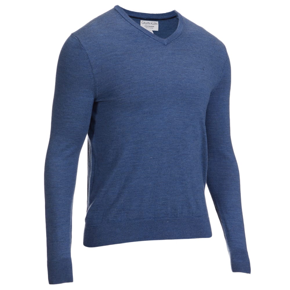 CALVIN KLEIN Men's Merino V-Neck Sweater S