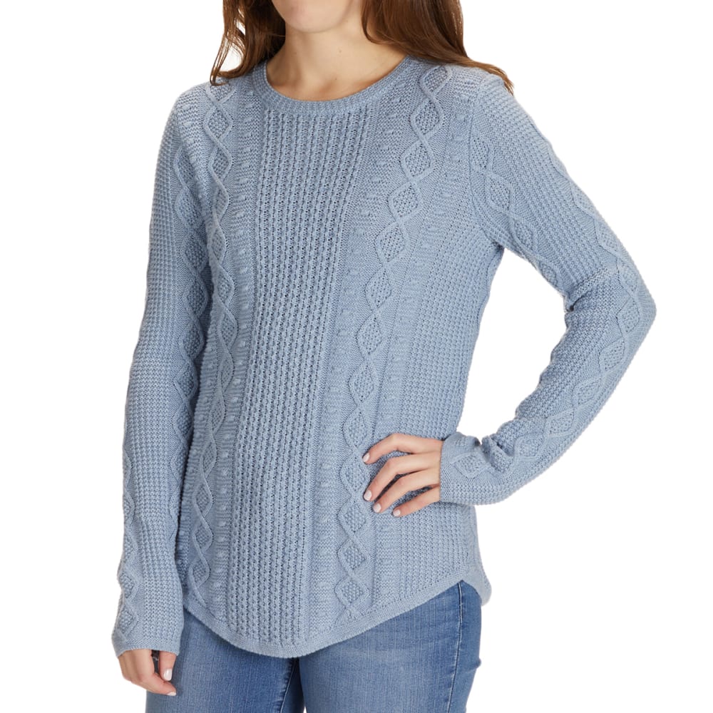 JEANNE PIERRE Women's Cable Crew Neck Sweater - Bob’s Stores