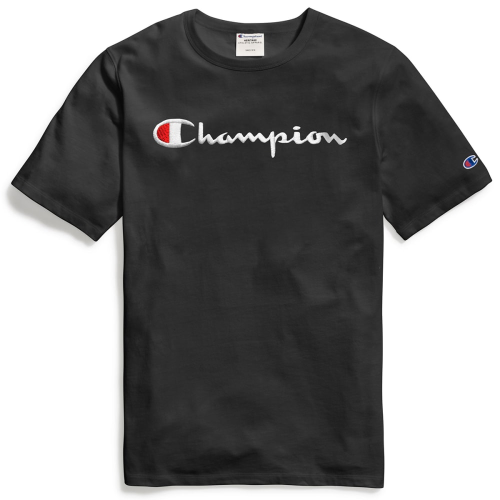 CHAMPION Men's Heritage Script Short-Sleeve Tee XS