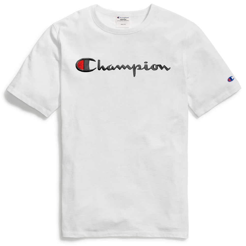 CHAMPION Men's Heritage Script Short-Sleeve Tee XS