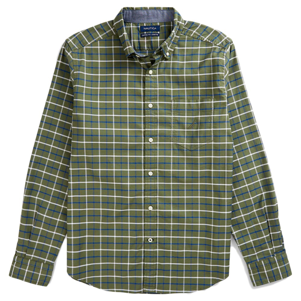 NAUTICA Men's Plaid Oxford Shirt M