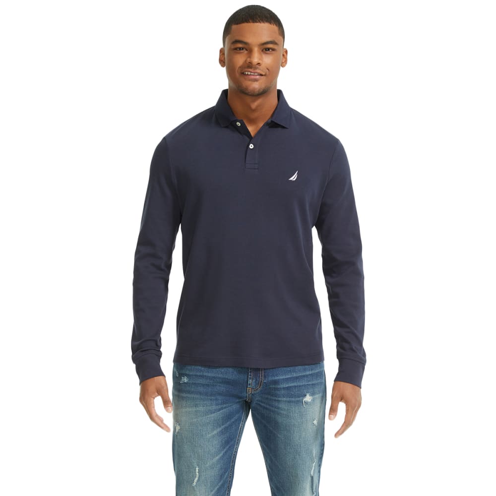 NAUTICA Men's Classic Fit Long Sleeve Polo M