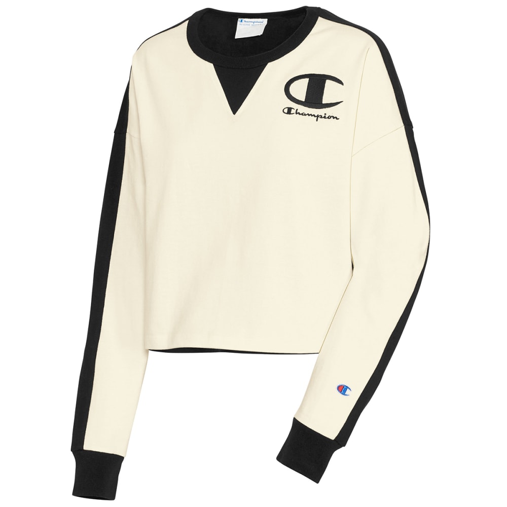 CHAMPION Women's Cropped Long-Sleeve Tee M