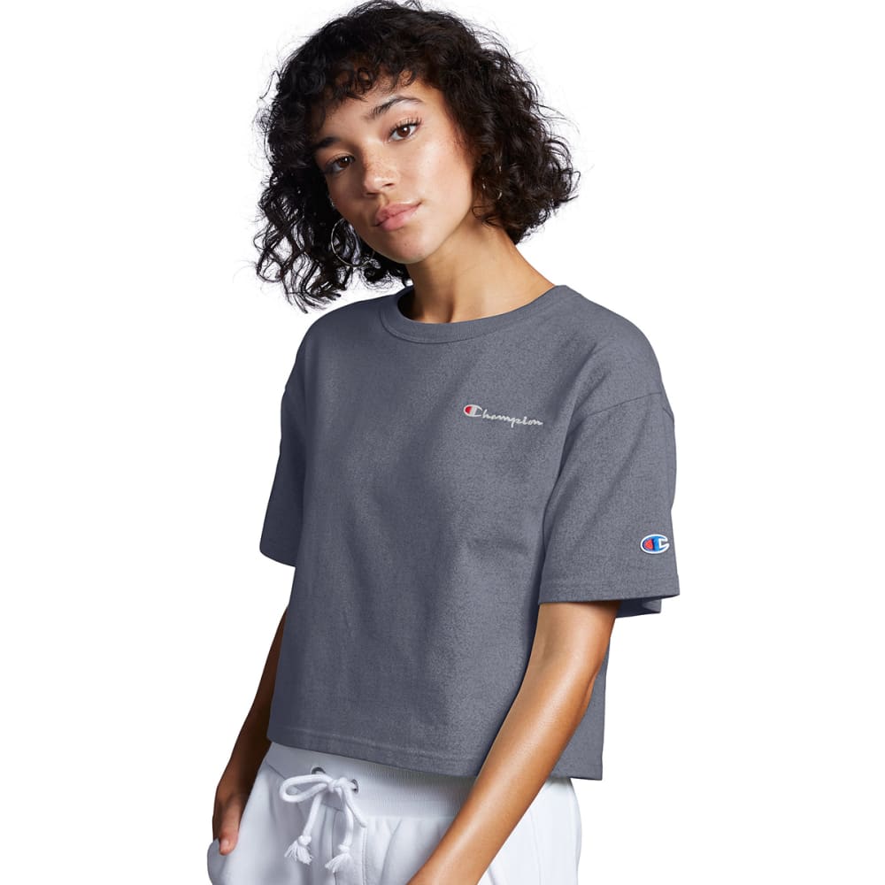 CHAMPION Women's Heritage Cropped Short-Sleeve Tee S